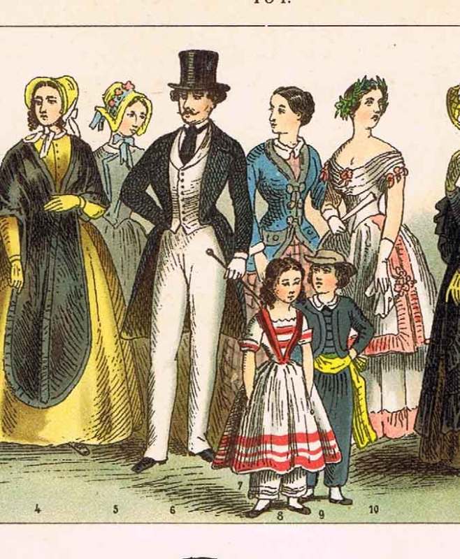 GERMANY: Men's Fashion & Ladies Dresses c1834-1881 | eBay GERMANY: Men's Fashion & Ladies Dresses c1834-1881 | eBay