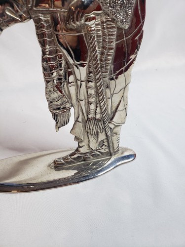 Ebenezer Scrooge Candle Holder Silver-plate 12" Christmas Carol Décor - Picture 4 of 8