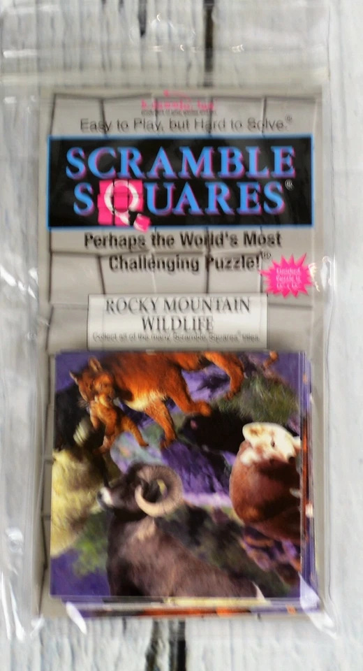 Rompecabezas cuadrados b-dazzle Scramble Montañas Rocosas Vida silvestre 12"X12" Desafiante  Foto 3 de 4