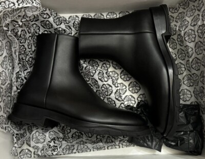 ALEXANDER MCQUEEN Black Swilly Zip-Up Boots Size 40