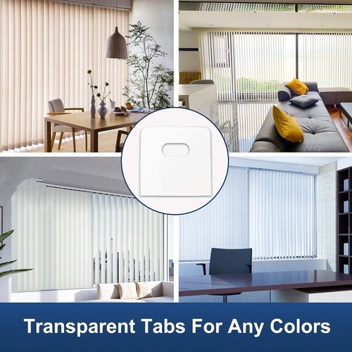 32 Super Sticky Clear Repair Tabs for Vertical Blinds - Durable PVC Construction - Picture 6 of 8