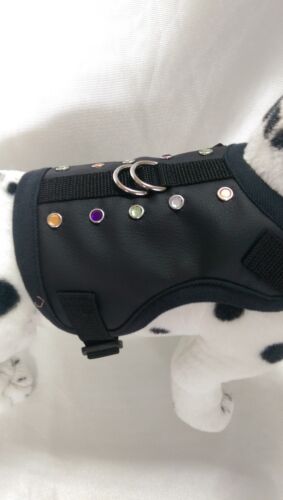 Hundegeschirr M, Softgeschirr, Brustgeschirr, Kunstleder schwarz Halsband, - Bild 4 von 5