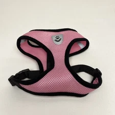 Dog Breathable Mesh Harness Vest Collar  Soft strap  Reflective Pink Large