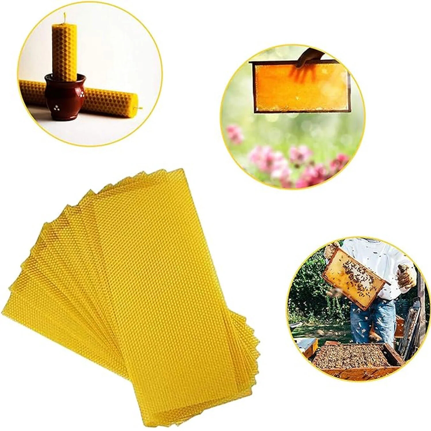 Foundation Bee Hive Wax Frames Waxing Beekeeping Equipment