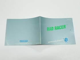 Rad Racer Autentico NES Nintendo Manuale *