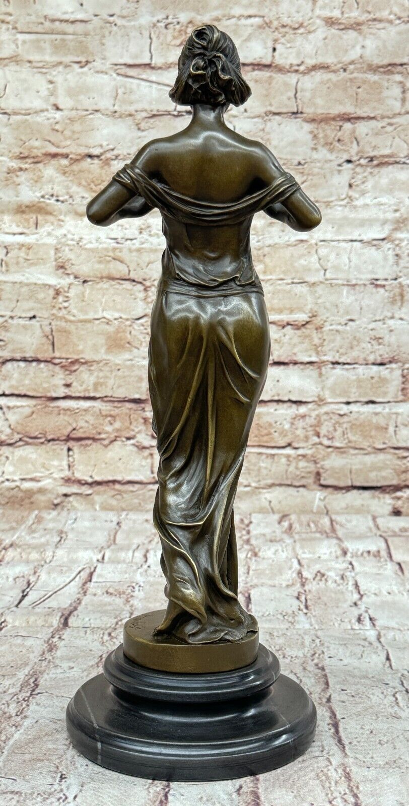 Art Deco Style Statue Sculpture Nymph Sexy Art Nouveau Style Bronze Signed DEAL
