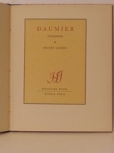 DAUMIER CARICATURIST by Henry James Miniature Books - 1st Edition 1954 - Picture 3 of 7