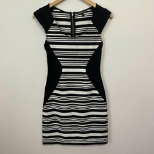 Express Black & White Striped Dress Size 2