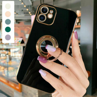Für iPhone Pro 14 Max 11 XR 8 7 XS SE Magnet Stoßfest Ring Halter Hülle Cover