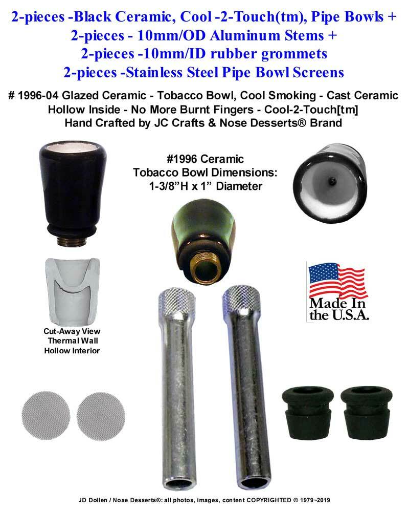tobacco pipe parts 2-sets Bong Water Ceramic Bowl+1.5