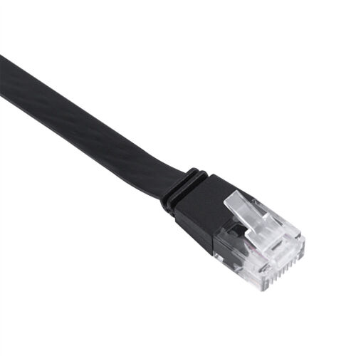 1m Retractable CAT6 RJ45 Lan Cable Fast 1000Mbps Transmission Speed Black OSI