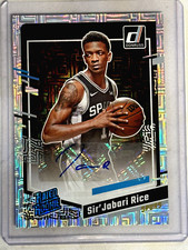 2023-24 Donruss Sir Jabari Rice Rated Rookie Choice Auto #289 Rc Spurs