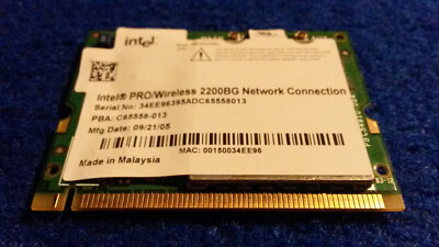 Intel Pro Wireless 2200BG WLAN- Karte Mini PCI