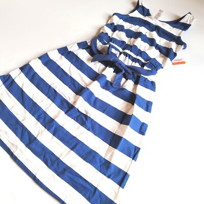 Gymboree Girls 5  Pocketful of Sunshine Blue Striped Maxi Dress NWT