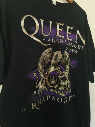 Camiseta de concierto Queen + Adam Lambert 2019 Rhapsody Tour talla XL X-Large - Imagen 2 de 4
