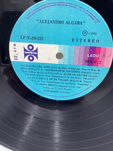 ALEJANDRO ALGARA (76’ ORFEON MEXICO 3x VINYL LP) Nm- - Picture 18 of 19