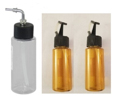 Iwata I-450 2S Plastic Bottle 2oz Met cap, two 450 1S  1oz side feed WATER BASE