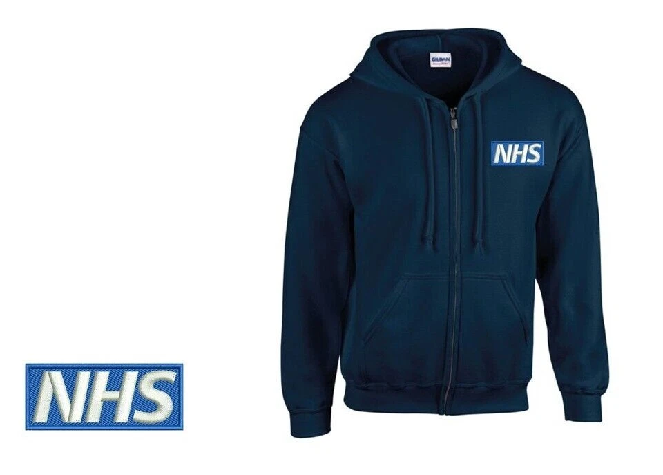 NHS Zip Hoodie Embroidered eBay