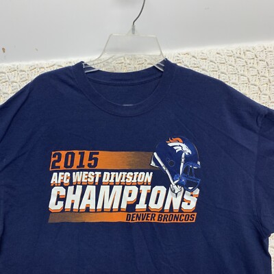 2015 Denver Broncos AFC West Division Champions T-Shirt Navy Blue