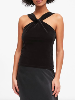 black velvet halter top