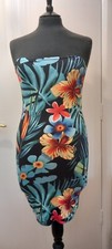 New Shein Multicolour Strapless Dress. Sz M.