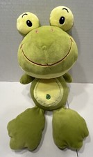 World Plush Inc. Green Frog Stuffed Animal 15 Embroidered Accents