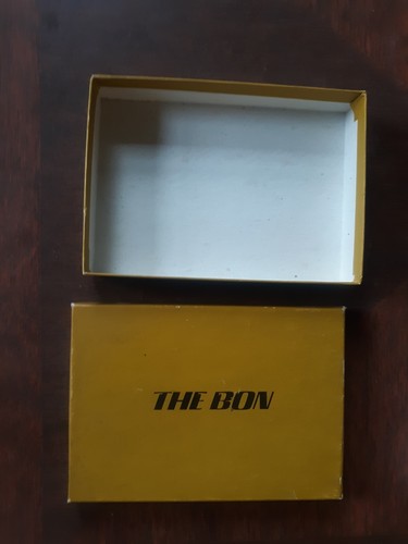 VINTAGE "THE BON" BON MARCHÉ KAUFHAUS LEER 5 x 3,5 GOLD GESCHENKBOX - Bild 2 von 5
