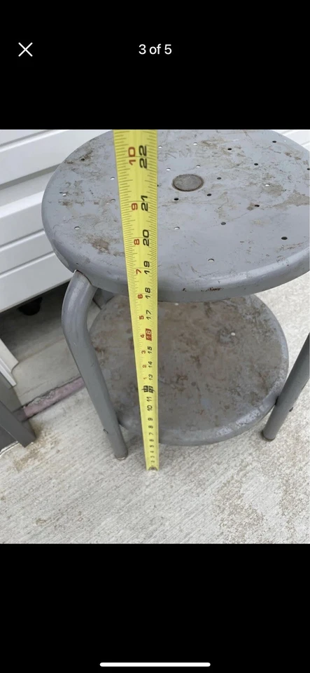 Cramer Metal Stool Chair Garage Workshop NLHB - Image 3 of 4