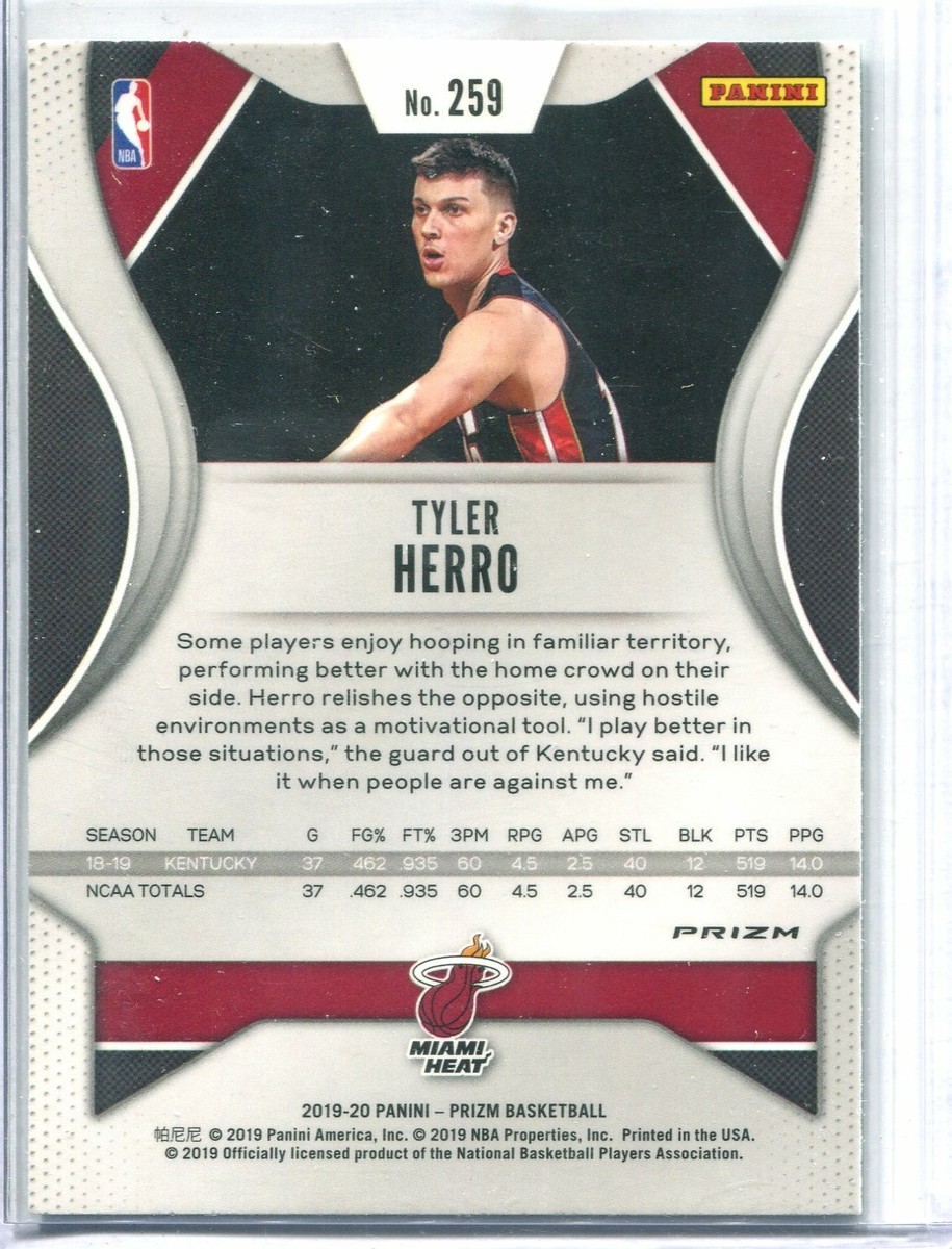 2019-20 Panini Prizm Tyler Herro GREEN PRIZM REFRACTOR RC #259
