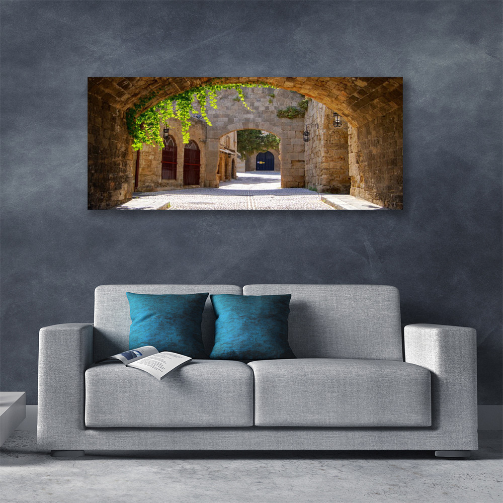 Tableau architecture tunnel impression sur toile 125x50 cm panoramique - 2