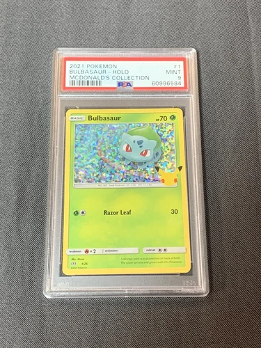 2021 Pokémon Bulbasaur Holo McDonald’s Collection PSA 9