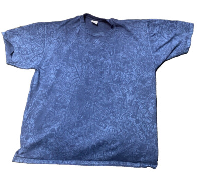 Jerzees Retro Pattern  T Shirt XL 100% Cotton Pre Shrunk made in USA