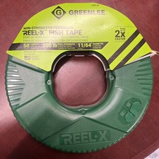 Greenlee FTXF-50 Fiberglass Fish Tape 50-ft 300lb pull strength 11/64" Diameter