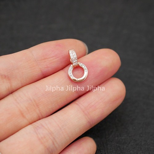 Sterling Silver Open Pendant Bail Connector Clasp Link Lock Enhancer A2959-RG - 第 1/6 張圖片
