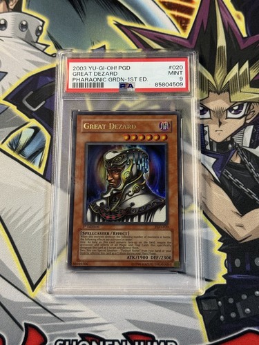 2003 Yu-Gi-Oh! Great Dezard 1st Edition PGD Pharaonic Guardian PSA MINT 9