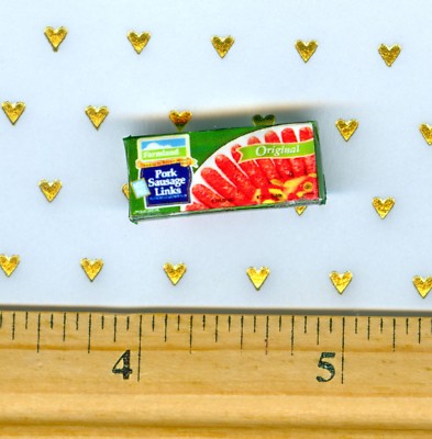 Dollhouse Miniatures  size  Pork Sausage Links Box