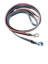 4 FT x 3/4" Amish Made Leather Dog Leash Lead Brown/brass or Black/stainless