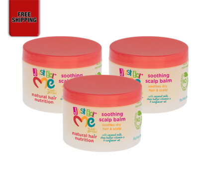 Just For Me Natural Hair Nutrition Soothing Scalp Balm For Dry Hair & Scalp -3PK