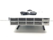LOT OF 2 Cisco WS-C3850-48T-L 48 Port Gigabit Switch W/ DUAL POWER - POWER CORD