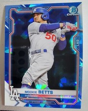 2021 Bowman Chrome Sapphire Edition Card #86 MOOKIE BETTS Los Angeles Dodgers