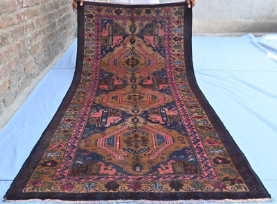 Afghan Baluchi Handmade Rug. Unique Vintage Rug.