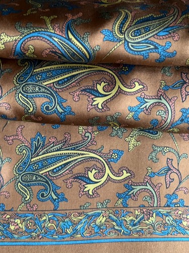 Raro Bufanda De Colección Para Hombre Lana Seda Doble Capa Cachemira Azul Beige 55"x12" - Imagen 9 de 13