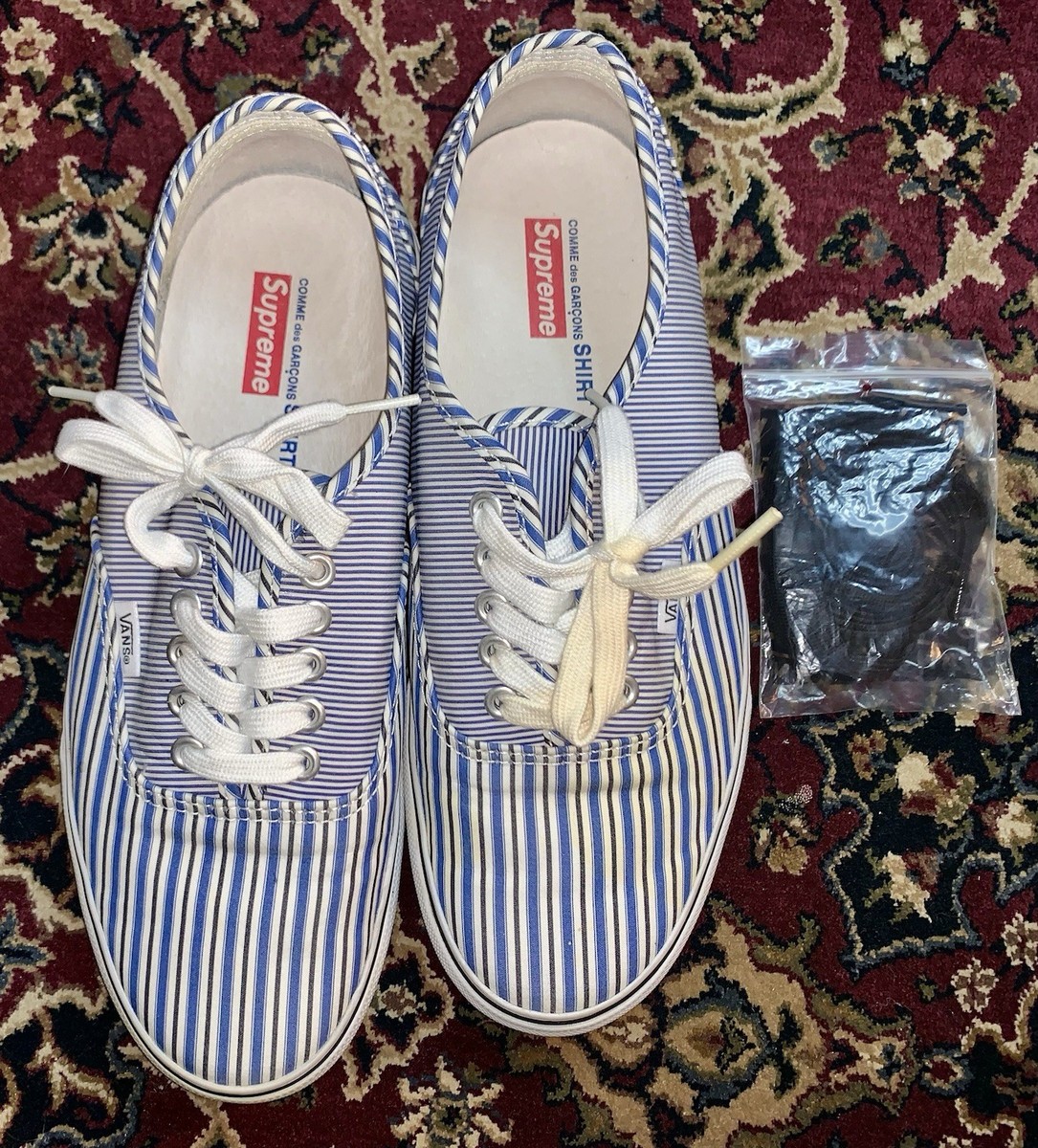 Supreme x Vans Authentic Pro Blue Comme Des Garçon 8.5 New DS SS12