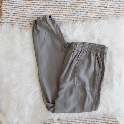 Thread & Supply Serena Joggers Sz L Wild Truffle 100% Tencel Drawstring Pockets
