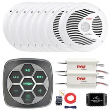 Metra Boat and 3-Zone Controller, 8x 6.5" Speaker, 2x Amplifier, Splitter, Kit