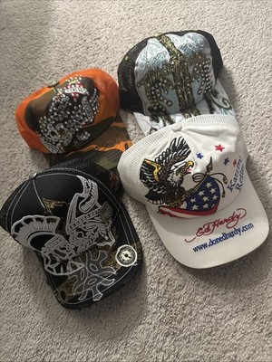 RARE HAT LOT Ed Hardy + Red Monkey + Christian Audigier