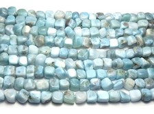 LARIMAR Nugget Beads NATURAL 6-7mm Dominican Republic 15" Strand