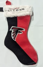 Atlanta Falcons Holiday 17" Christmas Stocking Team Colors Logo NEW - SPLIT
