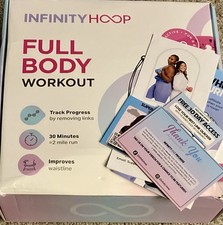 Infinity Hoop Adjustable Weighted Fitness Hoop Pink for Abdominal Waist Home Use