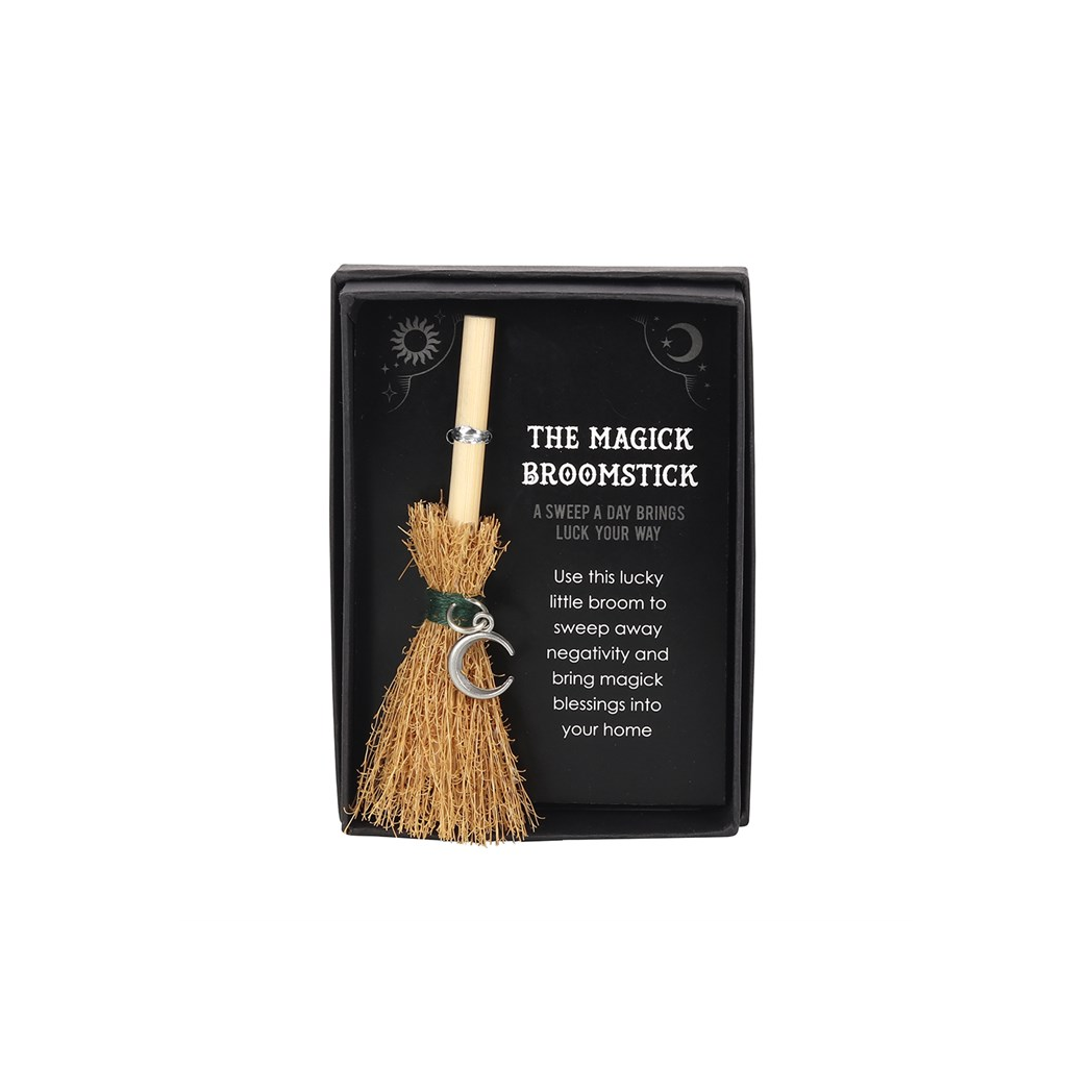 Crescent Moon  - Mini Magick Broomstick - Good Luck Charm - Brand New & Boxed - Image 3